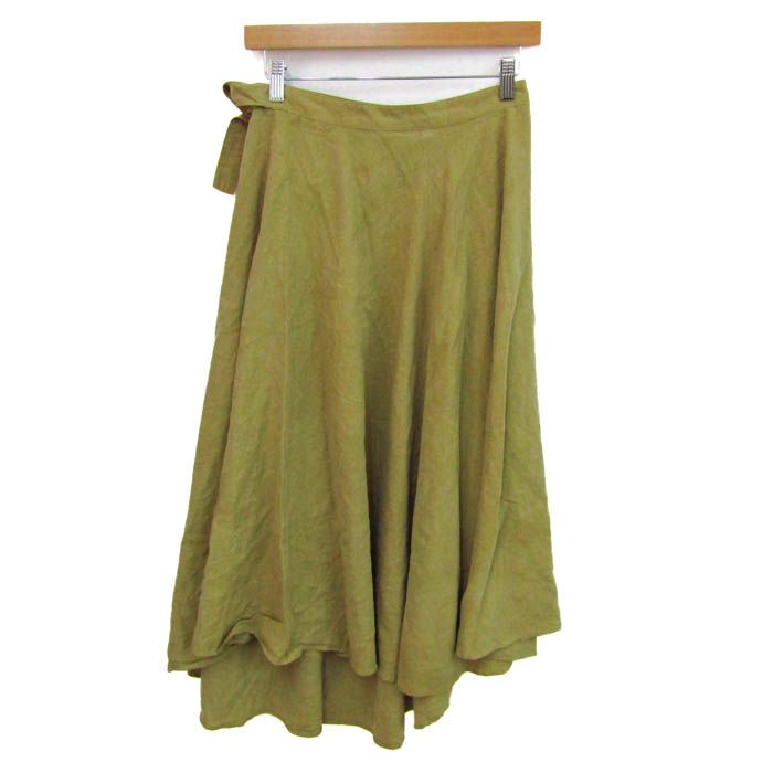スピックアンドスパン フ スカート リネン混 ブランド ボトムス レディース 38サイズ ベージュ Spick and Span