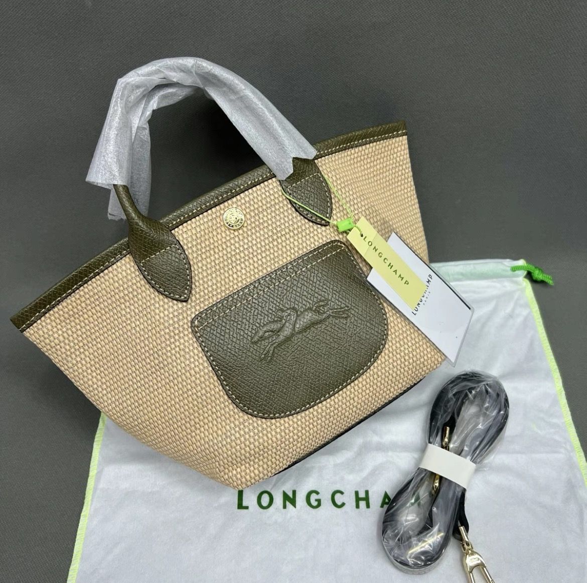 Longchamp ロンシャン わら編み トートバッグ ショルダーバッグ ロンシャン わら編み トートバッグ ショルダーバッグ - メルカリ