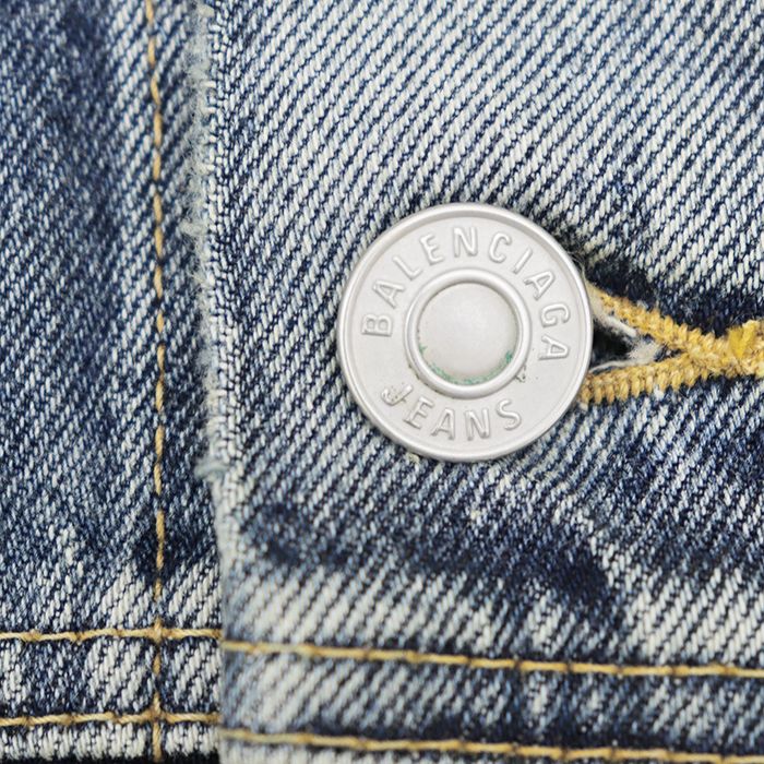 美品】BALENCIAGA バレンシアガ デニムジャケット 2022年製 破壊