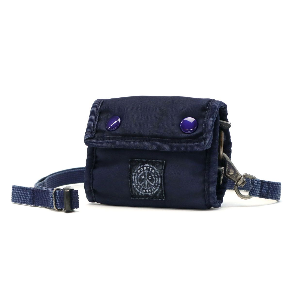 当店限定 Porter Classic ポータークラシック 三つ折り財布 スーパーナイロン SUPER NYLON ネックウォレット 別注 PC-015-1665 ブルー(40)