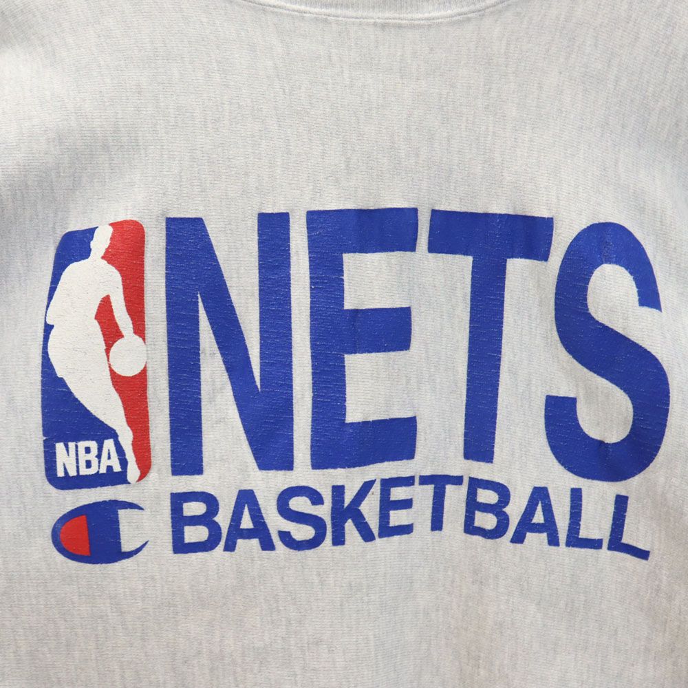 チャンピオン 90s USA製 刺繍タグ NBA NBA ネッツ 長袖 リバース  