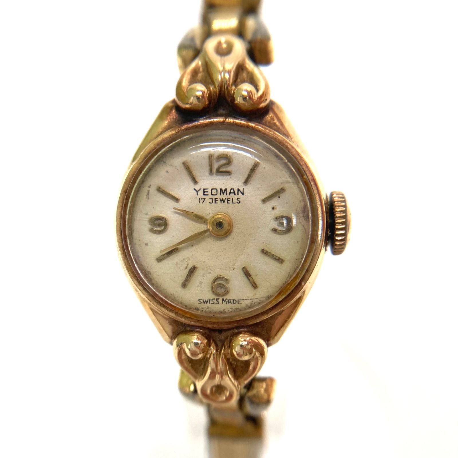 ◇YEOMAN◇ヨーマン 手巻き腕時計 17石 14KT.ALL GOLD 刻印 8821