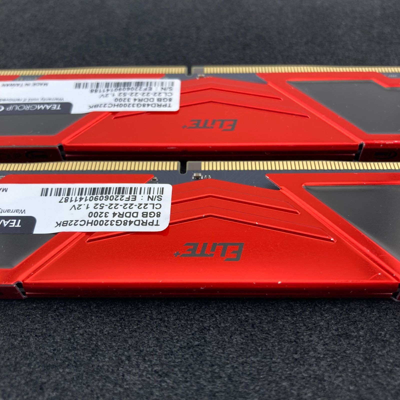 Elite メモリ レッド　16gb×2 32gb ELITE PLUS DDR4 DESKTOP MEMORY RED 32GB(2x16GB) 3200MHz CL22