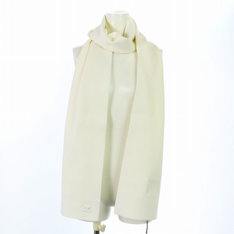 クレージュ courreges Ac Milano Knit Scarf マフラー スカーフ ロゴ 