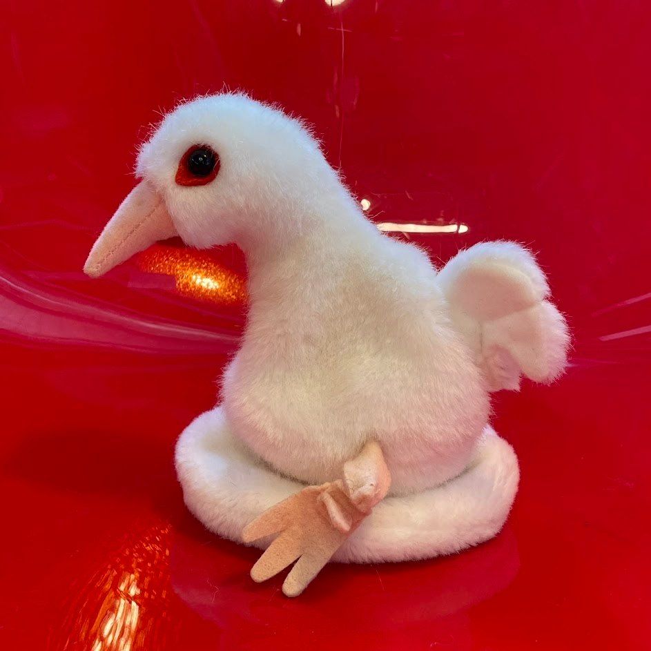 ☆落合けいこ やまね工房 コウノトリ ぬいぐるみ Douglas Eugene