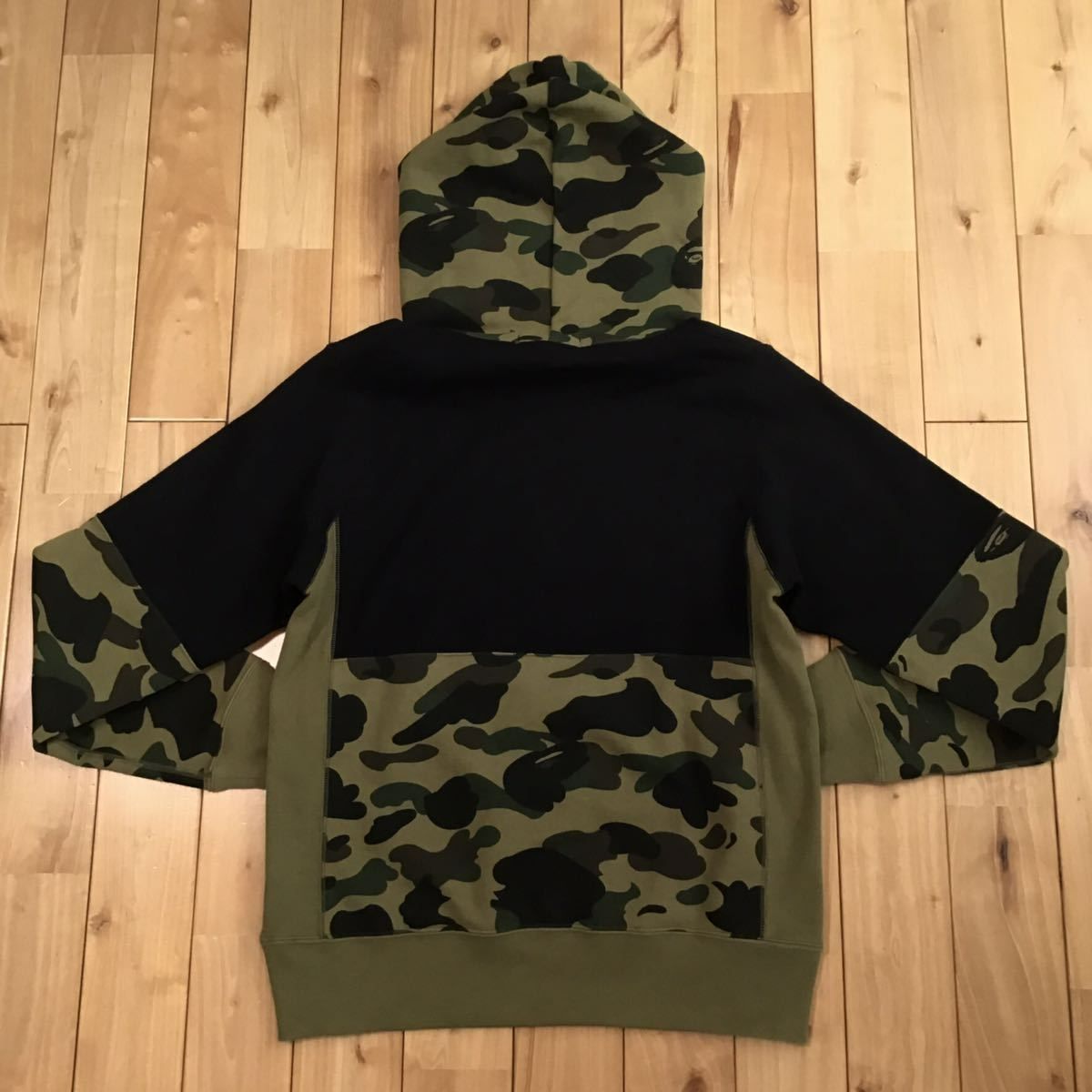 1st camo green プルオーバー パーカー Sサイズ a bathing ape BAPE 