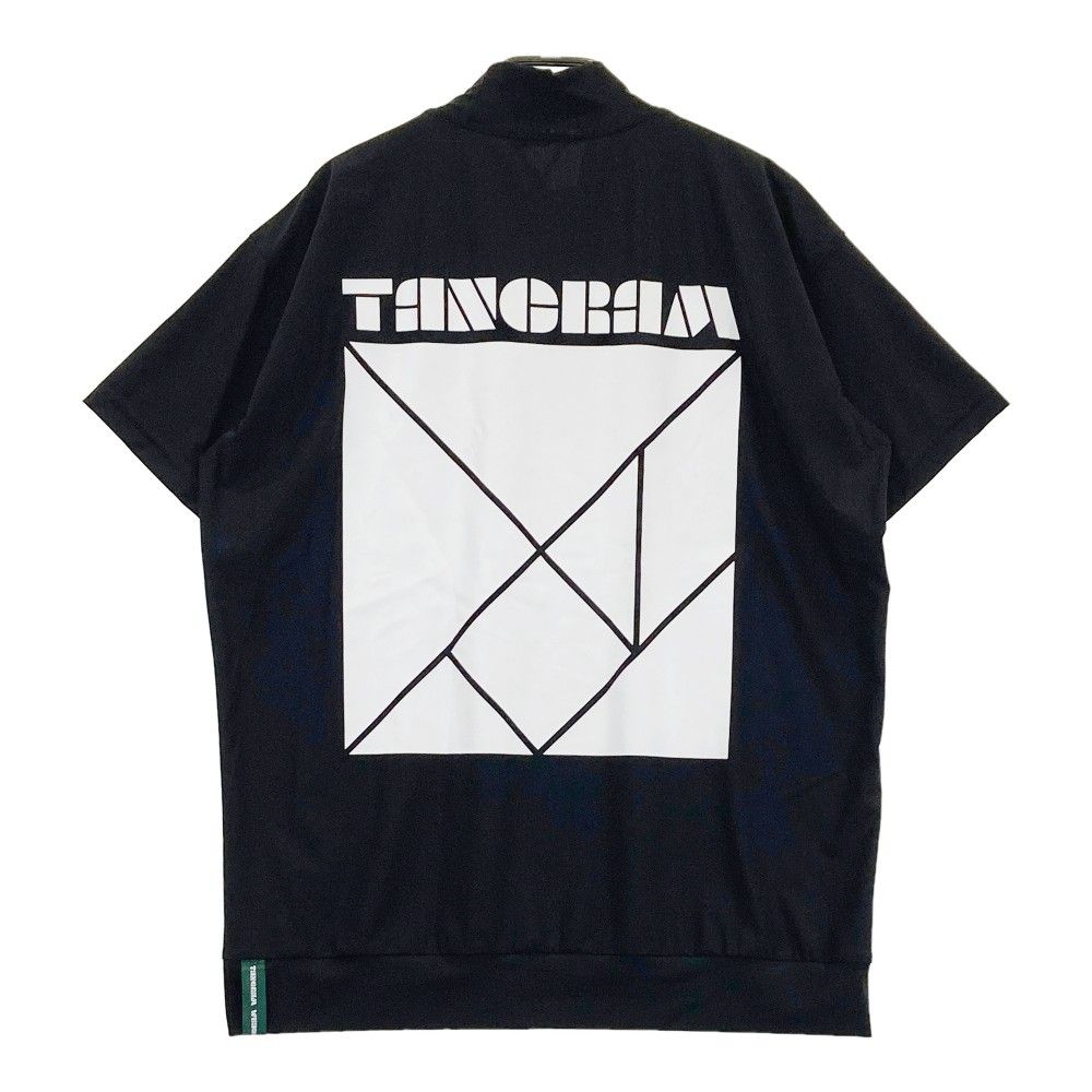 サイズ：S TANGRAM　タングラム  ハイネック 半袖Tシャツ  ブラック系 [240101343214] ゴルフウェア メンズ ストスト サイズ：S TANGRAM タングラム ハイネック 半袖Tシャツ ブラック