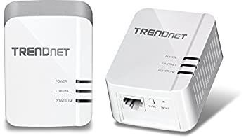 TRENDnet Powerline 1300 AV2アダプタキット 2つのTPL-422Eアダプタ IEEE 1905.1およびIEEE 1901 ギガビットポート 最大300 m 984フィート