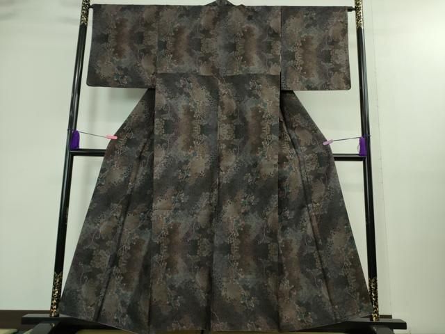 平和屋着物 上 本場大島紬 9マルキ 蔦の葉文 DZAB0121kh5