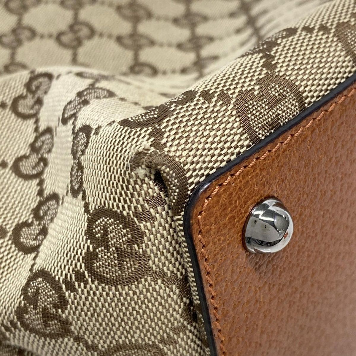 GUCCI(グッチ) ハンドバッグ GG柄 120840 ライトブラウン
