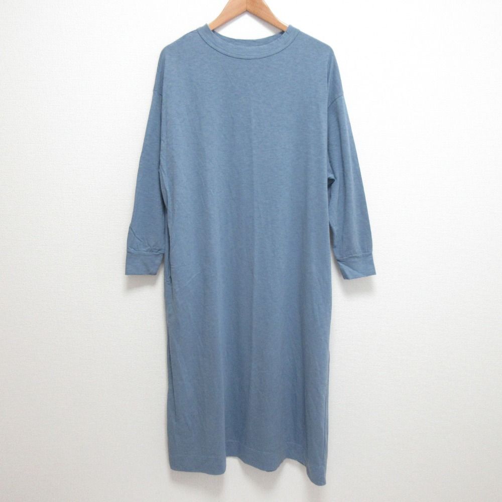 45R フォーティファイブ アール ワンピース ロング デニム 長袖 ゆるだぼ 45R（フォーティファイブアール）の「小麦デニムのシャツドレス