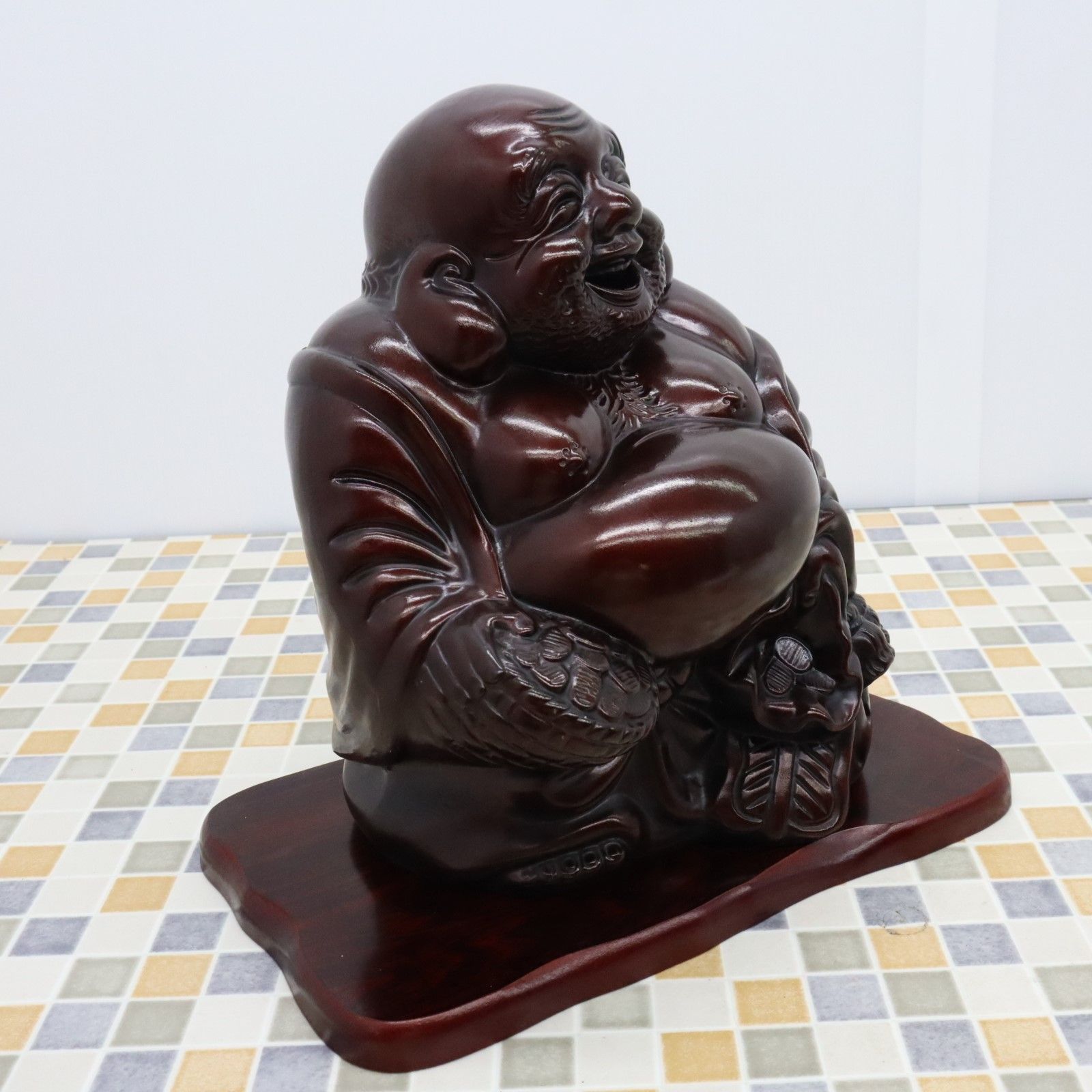 銅製 在銘 布袋像 置物 骨董品 古美術品 4634wdyN Yahoo!オークション