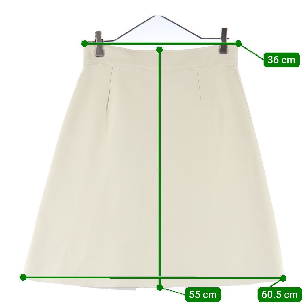 GUCCI グッチシンプルカシミヤ巻きスカートベージュ