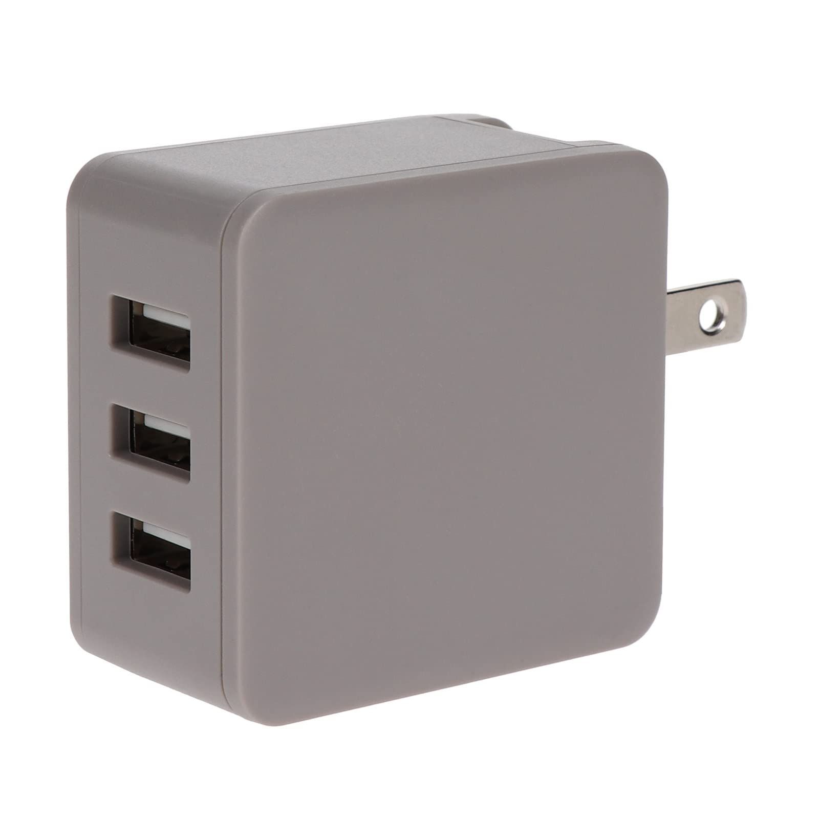 MOTTERU (モッテル) USB-A×3ポート 4.8A AC充電器 コンパクト 3台同時充電可能 iPhone/iPad/Apple Watch/各種Android タブレット/Smart Watch対応 ラテグレージュ MOT-AC48U3-GY
