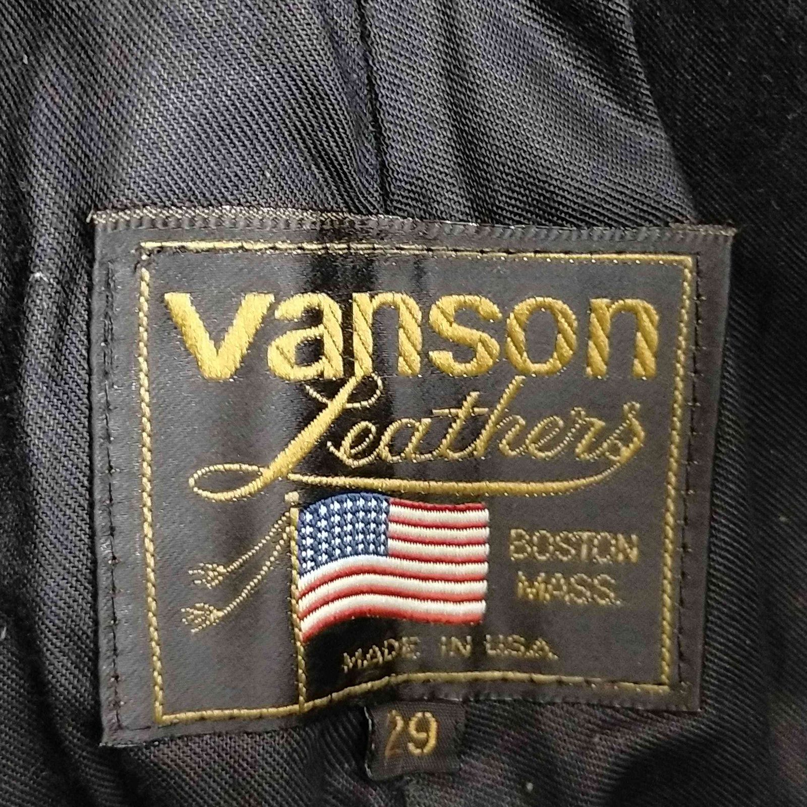 バンソン VANSON 80-90s USA製 ベルTALON スタッズエンドデザイン ライダースレザーパンツ メンズ US：28-29 