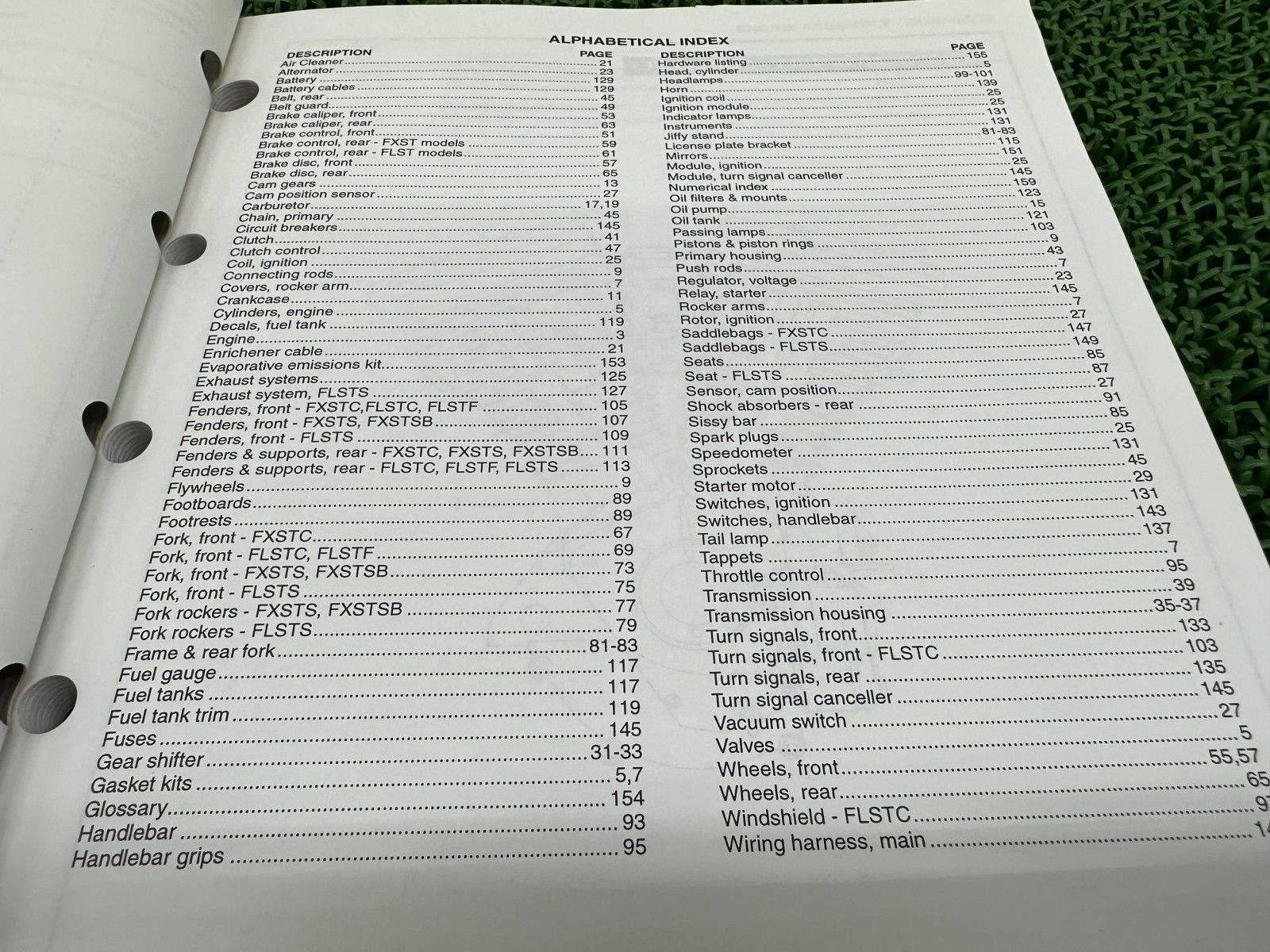 ソフテイル パーツリスト 英語版 ハーレー 正規 バイク 整備書 1997年ソフテイルモデル パーツカタログ FLSTC xD