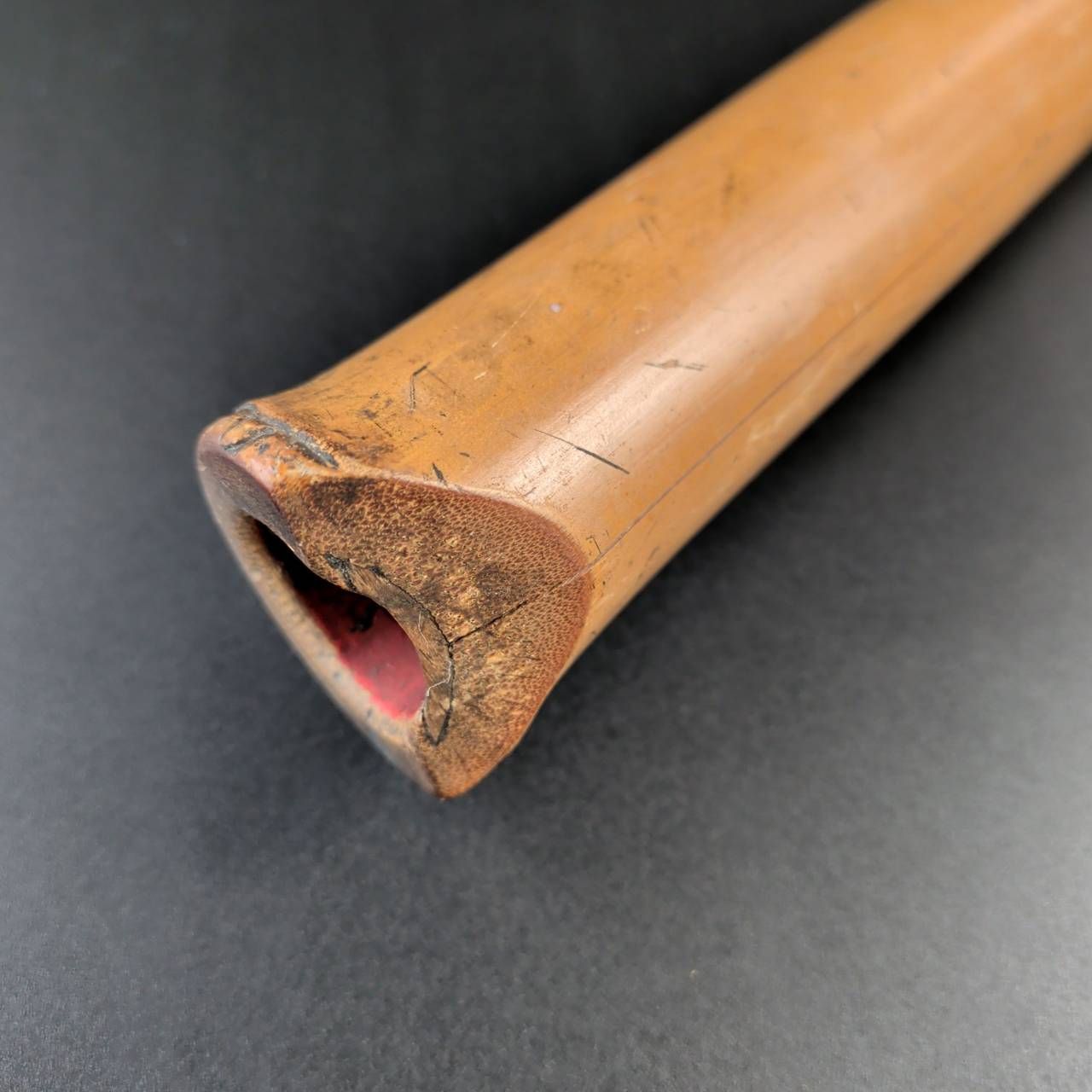 竹製 尺八 琴古流 バチ型 1尺6寸 5孔 2分割 漆 和楽器 25M9250TR0005