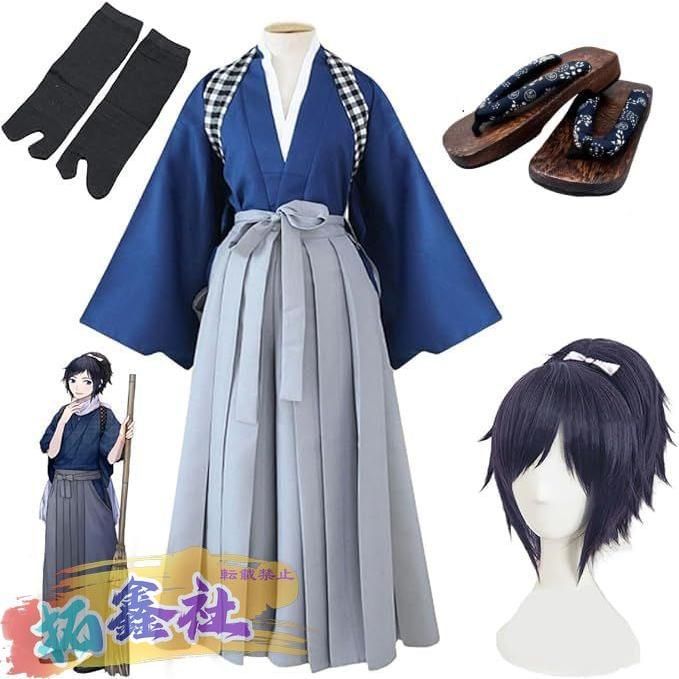 XXWTT] 刀剣乱舞 大和守安定セット 内番 衣装 ウイッグ付き