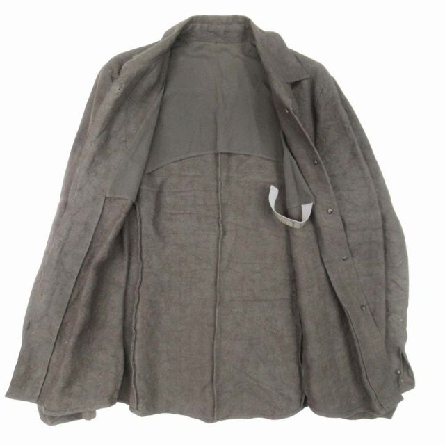 極美品 LMアルティエリ リネン100％ シャツジャケット 開襟 オープンカラー 極美品 エルエムアルティエリ LM altlERl リネン100％ シャツ