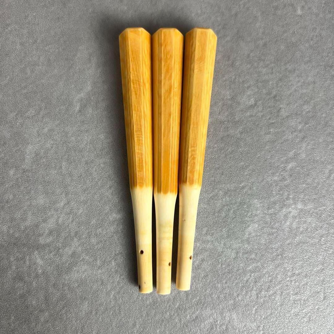 最 三味線糸巻き3本セット 細棹 中棹 素六面取り 直径15mm 25M2270TR0000-01