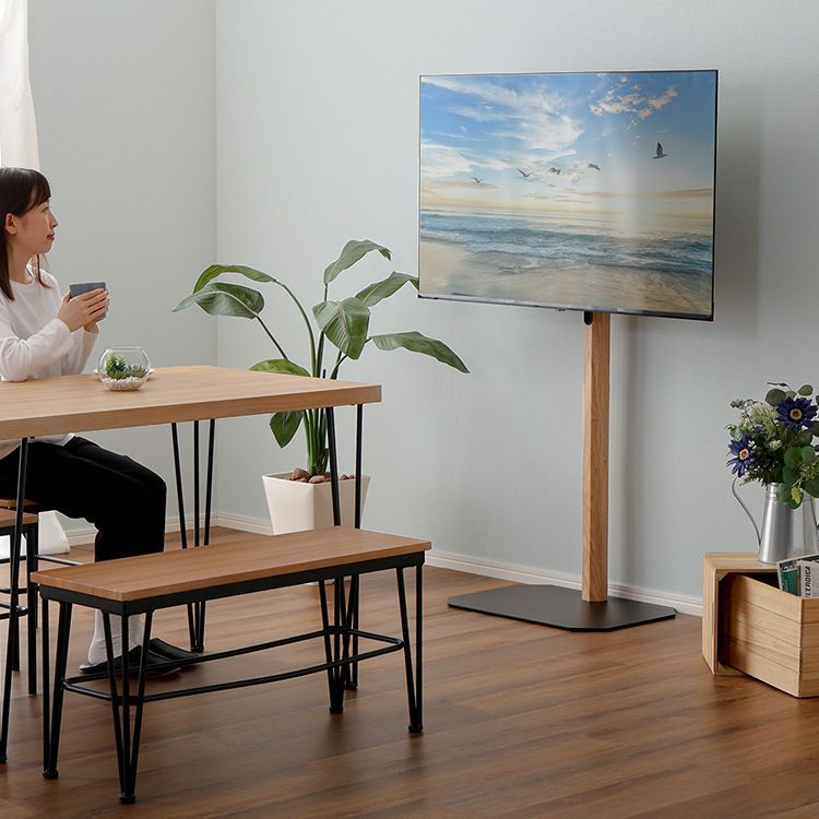 ハイタイプ 八角壁寄せテレビスタンド｜32〜65型対応