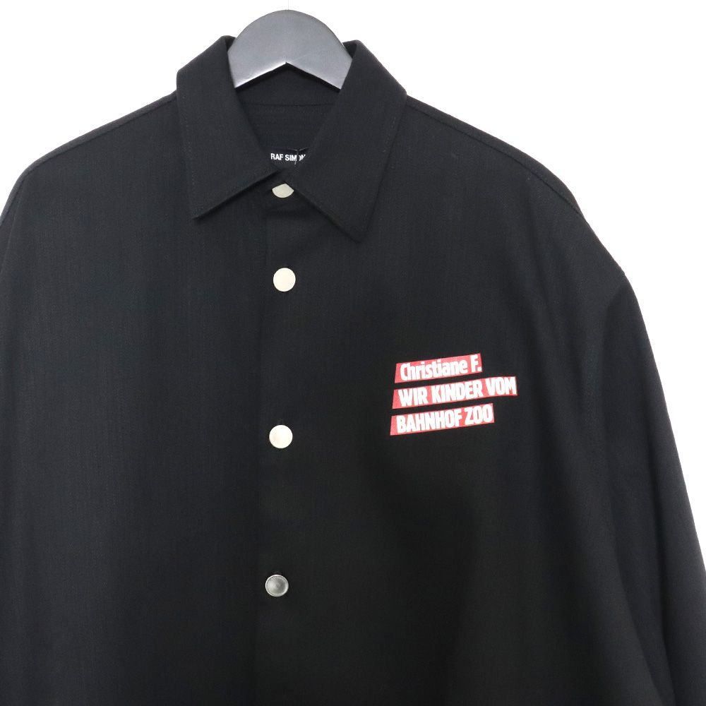 SIMONS オーバーサイズバックフォトデニム長袖シャツ