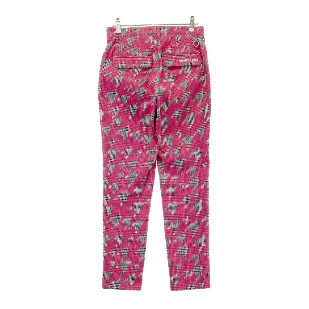 無料配達 サイズ 00 PEARLY GATES パーリーゲイツ 055-2231912 パンツ 千鳥 グレンチェック柄 ピンク系 240101535069 ゴルフウェア レディース ストスト 積み重ね