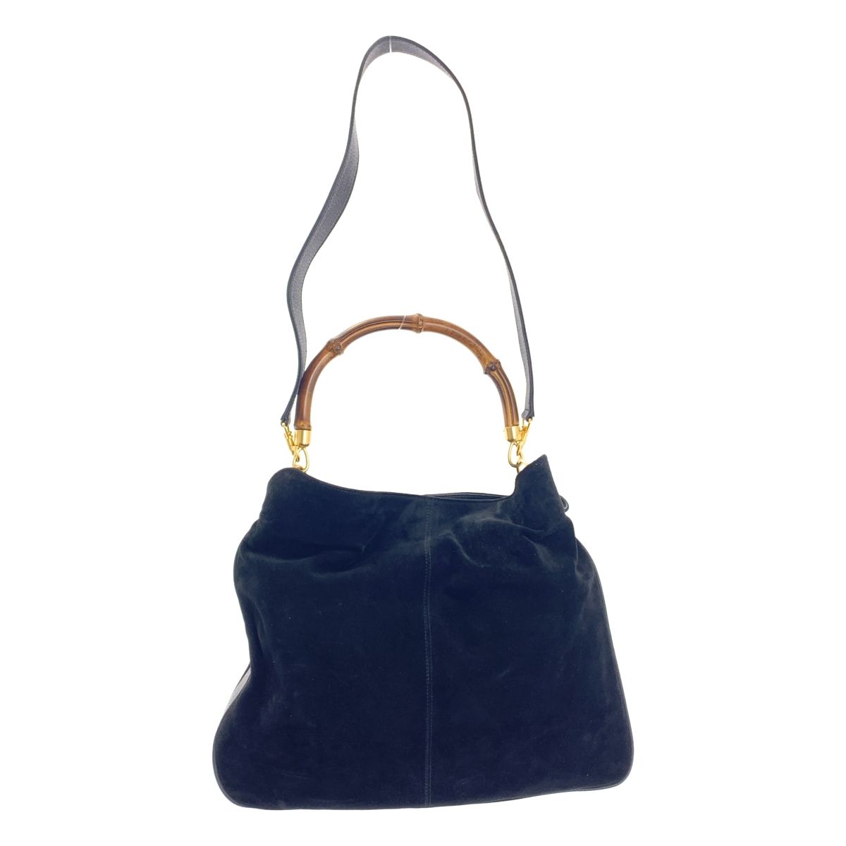 美品 GUCCI グッチ バンブー ハンドバッグ スェード 高級感 GUCCI
