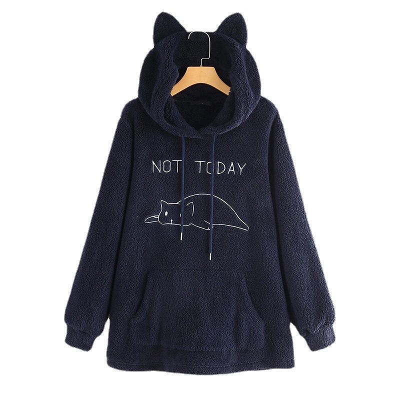 メーカー直売所 パーカー ボアパーカー もこもこ 可愛い猫 プルオーバー トップス