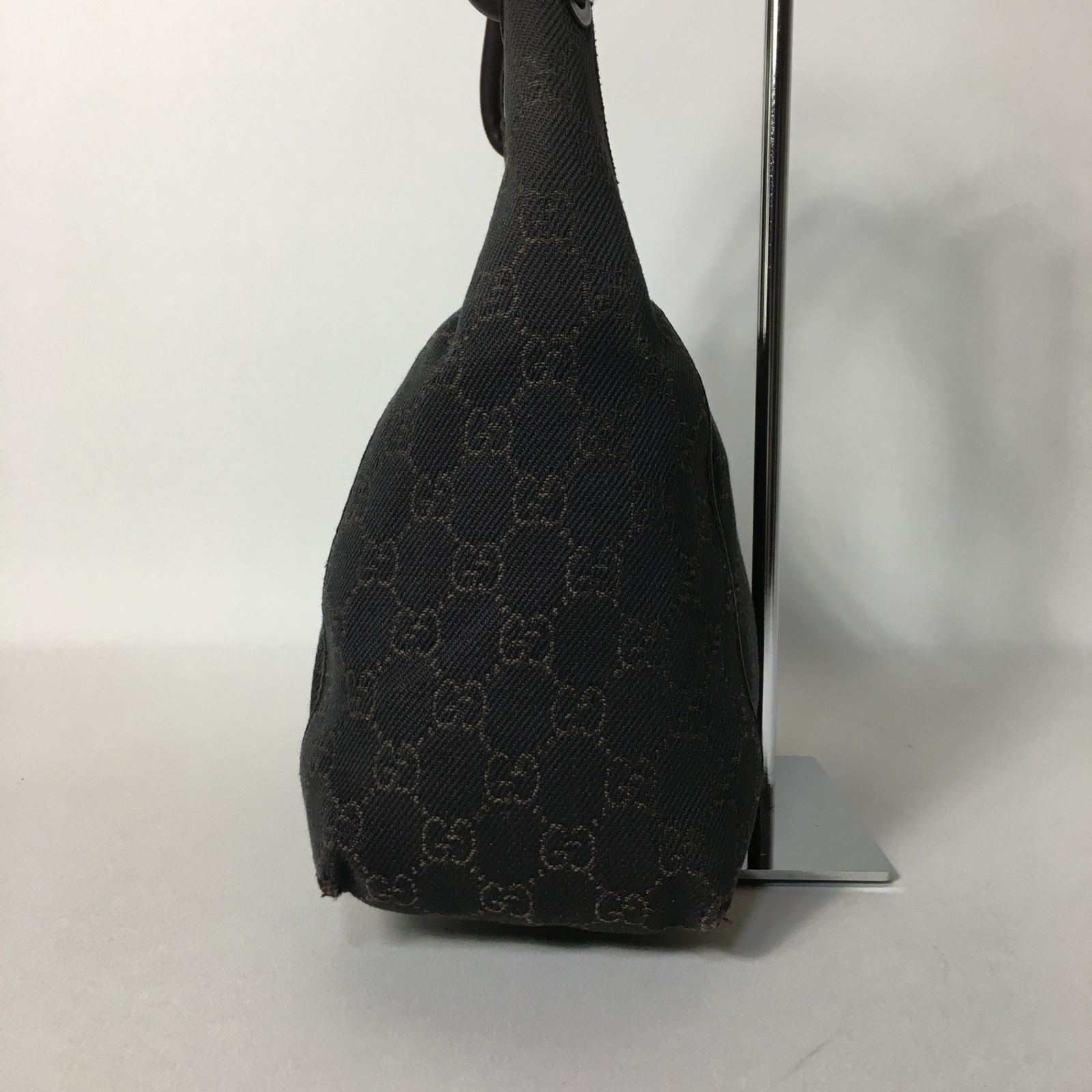 2507-146｜美品｜グッチ GGキャンバス ハンドバッグ ダーク