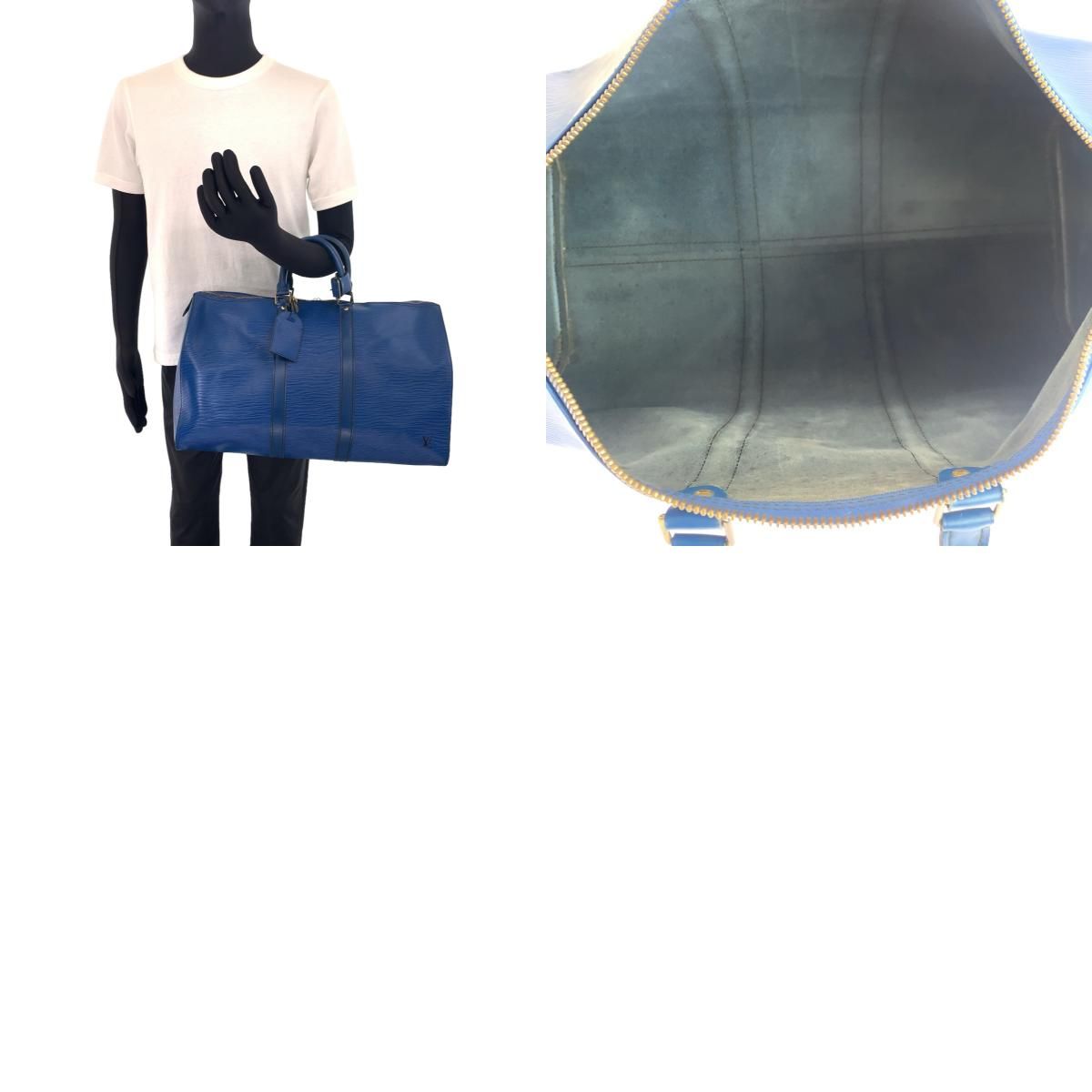 LOUIS VUITTON ルイヴィトン エピ キーポル45 トレドブルー 青 