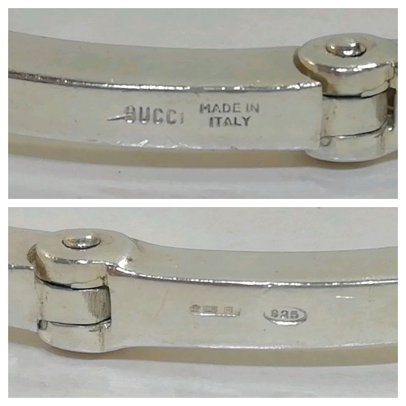 【中古】GUCCI グッチ バングル ブレスレット Ag925 シルバー