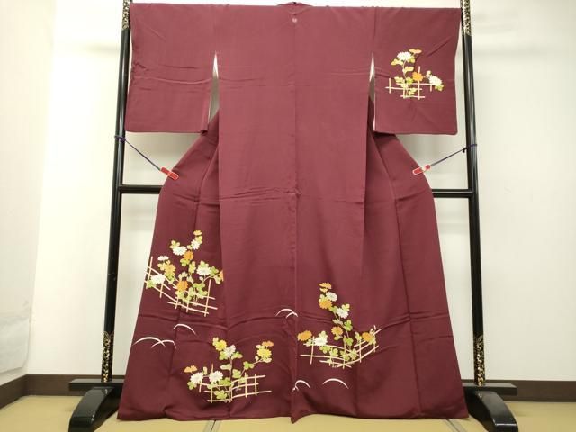 平和屋着物●銀座　志ま亀　訪問着　草花文　金彩　正絹　逸品　DAAS2260tw 平和屋着物○銀座 志ま亀 訪問着 草花文 金彩 正絹 逸品 DAAS2260tw