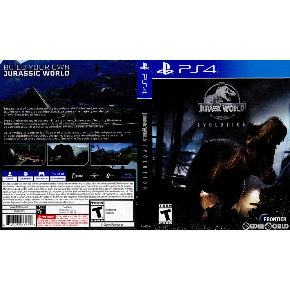 Amazon.co.jp: Jurassic World Evolution (輸入版:北米) - PS4