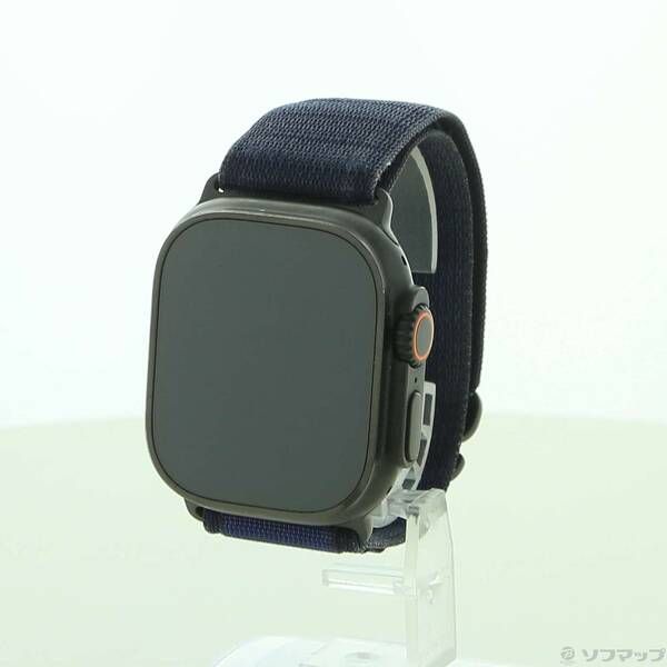 〔 品〕 Apple Watch Ultra 2 GPS Cellular 49mm ブラックチタニウムケース ネイビーアルパインループ 262