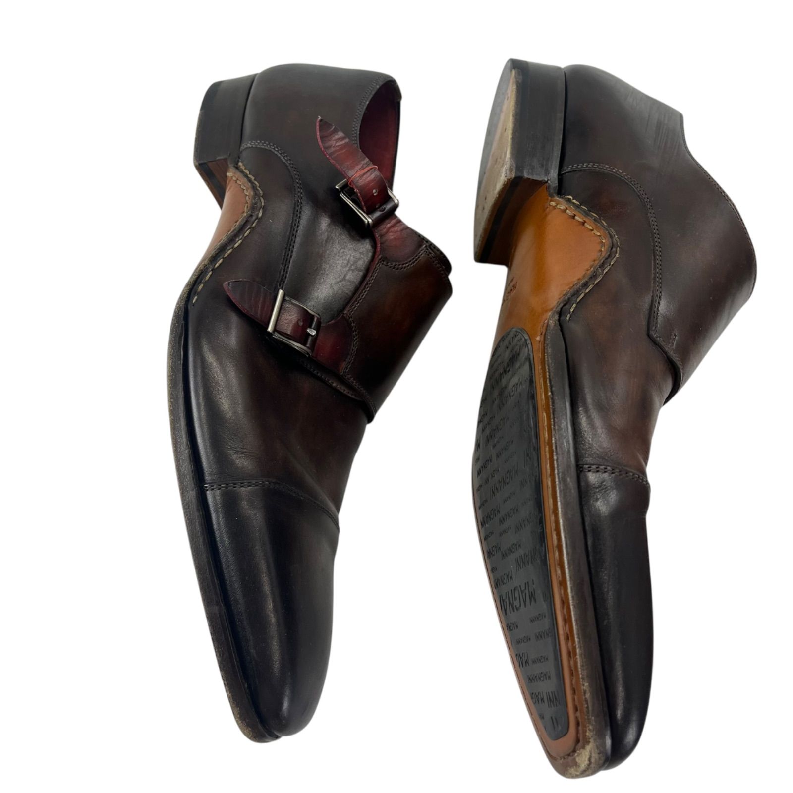 マーグナーニ MAGNANNI ダブルモンク レザー ビジネス、ドレスシューズ