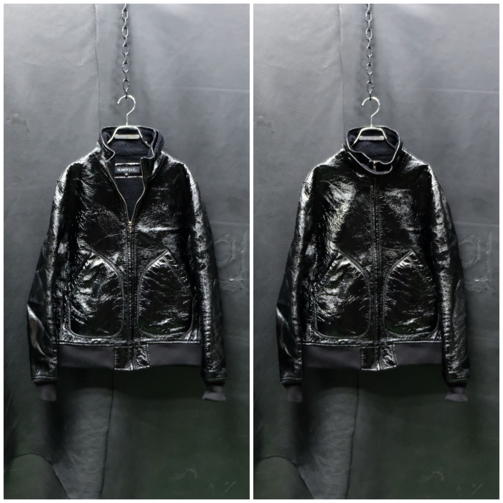NUMERODUE ペレシーマ エナメルレザージャケット 裏ボア Msize y2k oos