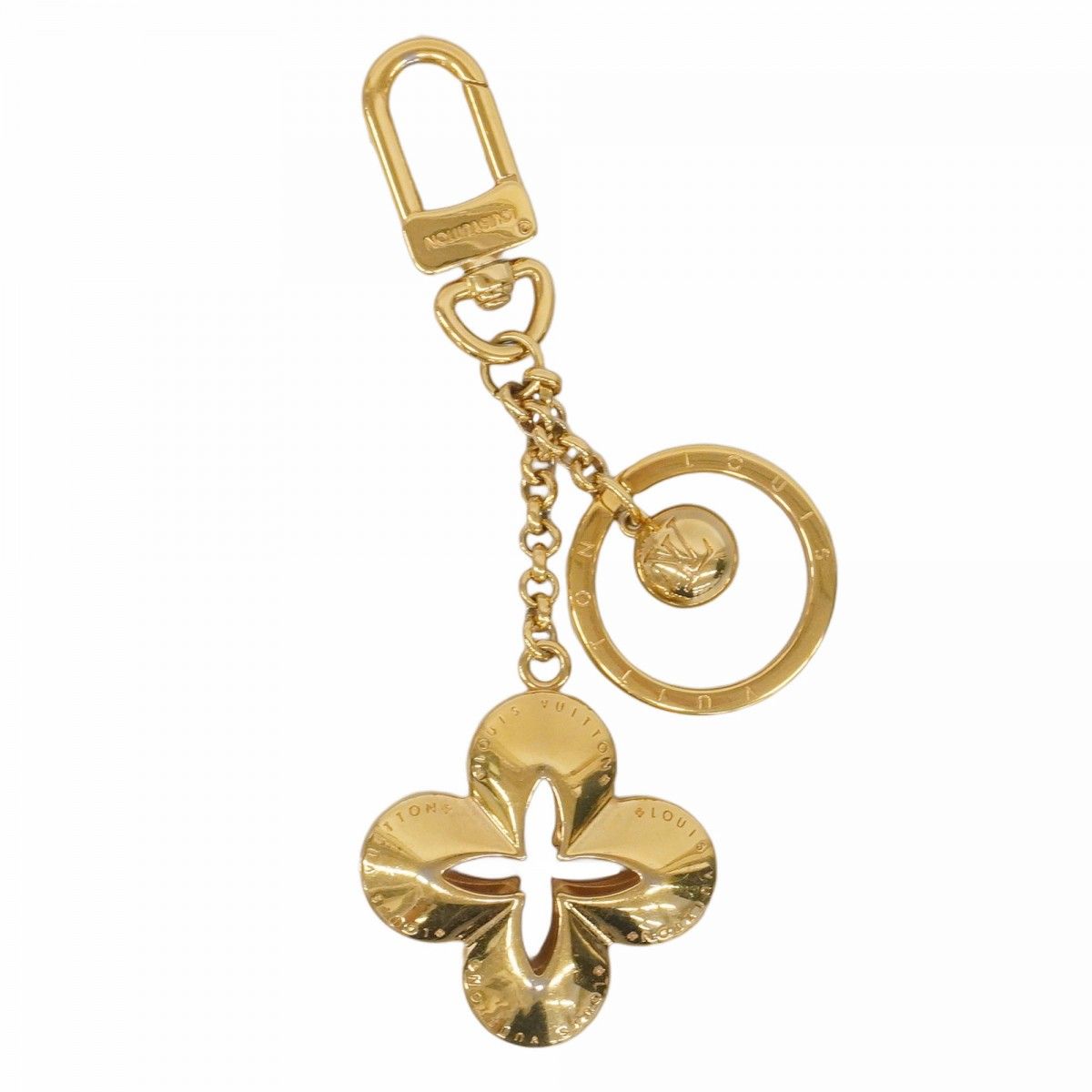 5md3958 ルイヴィトン キーホルダー ポルトクレ エクリプス M65222 ゴールド レディース