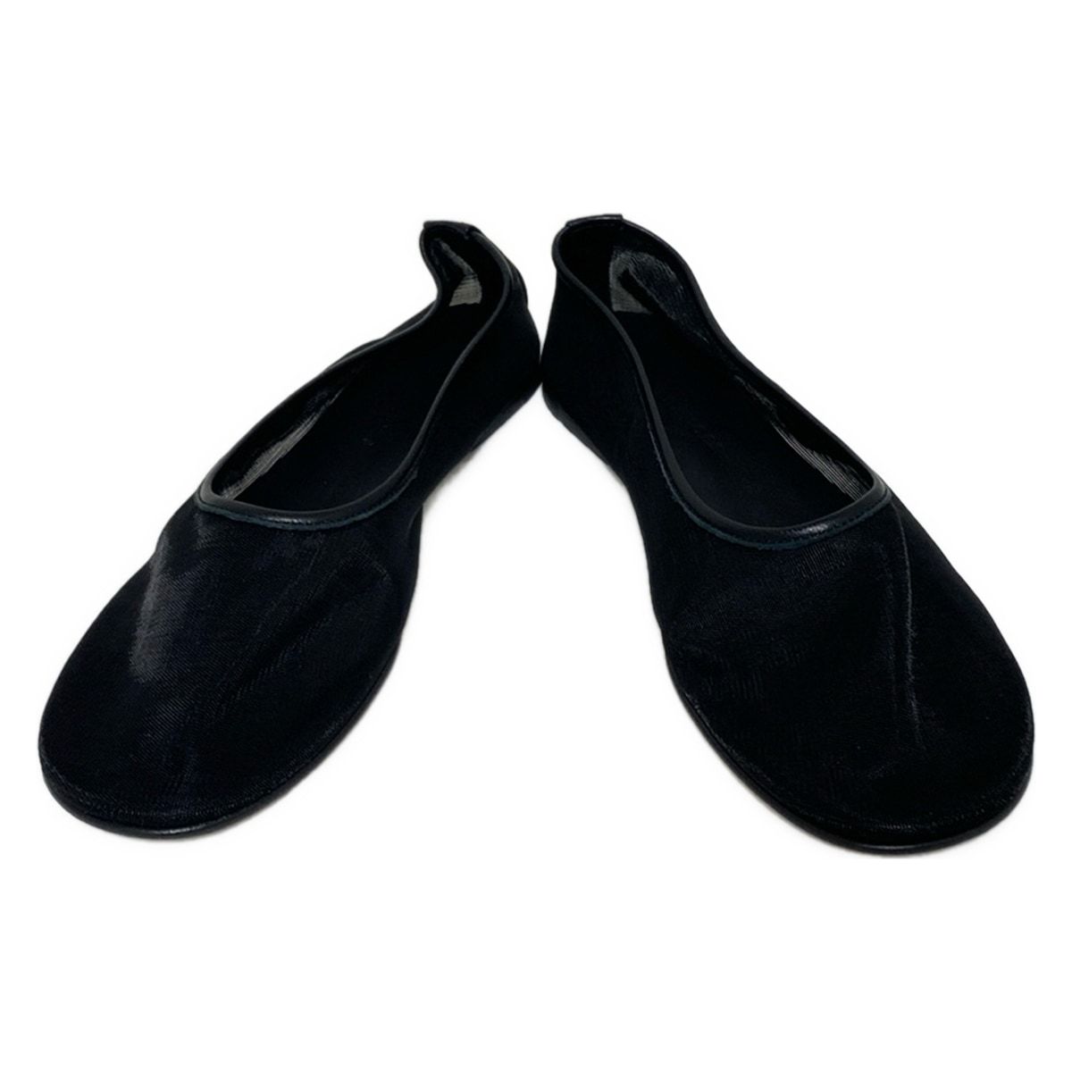 DEAR FRANCES ディア フランシス フラットシューズ 37 レディース - 黒 メッシュ レザー