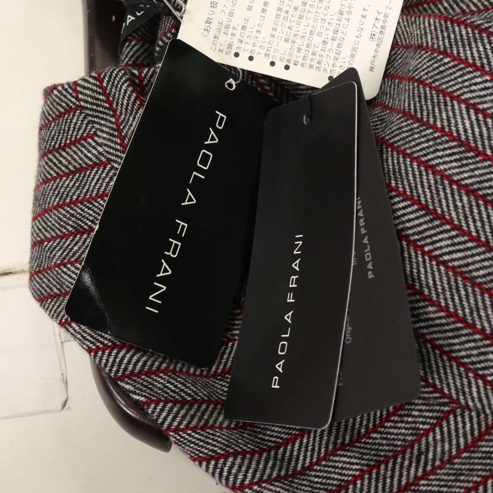 新品 イタリア製】 PAOLA FRANI パオラフラーニ ウール ストライプ  