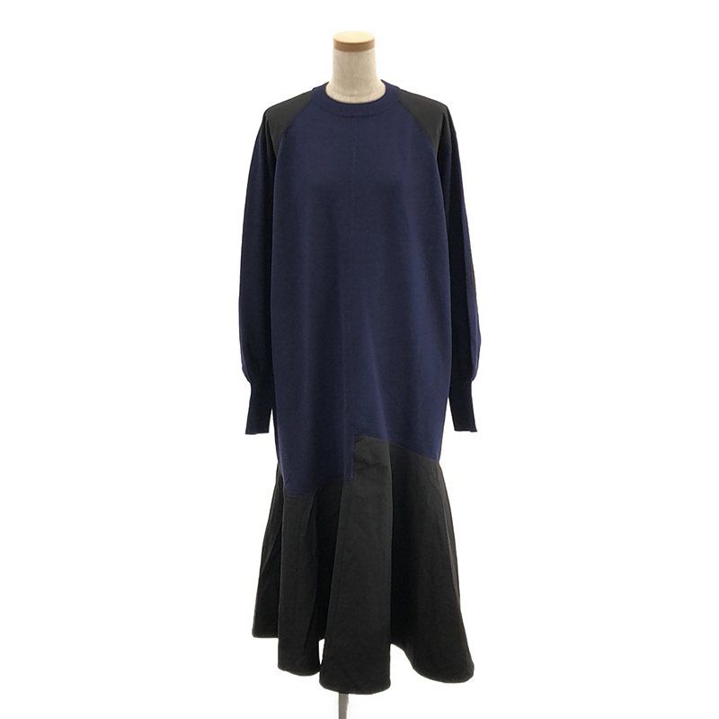 へリンドットサイ ネイビー バルーンスリーブ トレーナー HeRIN.CYE