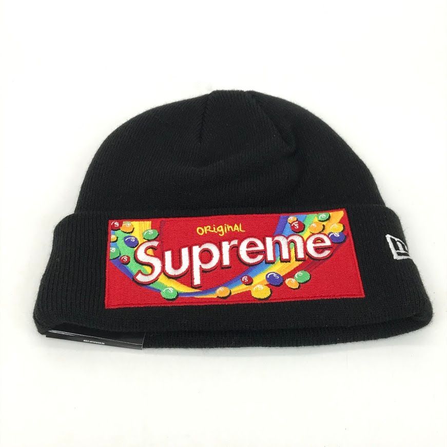 SUPREME シュプリーム 21AW ×Skittles ×New Era Beanie スキットルズ ニューエラ ロゴビーニー ニット帽 帽子 ブラック