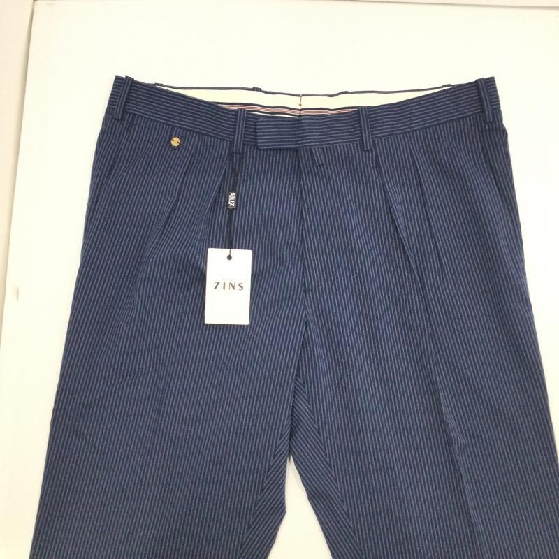 ネイビー スラックス ZINS 中古】BERNARD ZINS ストライプスラックス ネイビー サイズ44/34