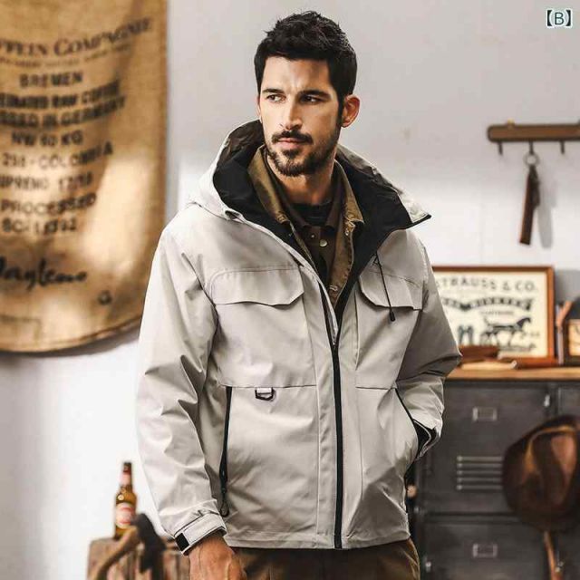 [5XL2 ]春 コーデ メンズ 用 服 シンプル ファッション オシャレ 大人 かっこいい 大きいサイズ ストリート 紳士服 アメリカン レトロ ワークウェア ジャケット アウトドア カジュアル フード