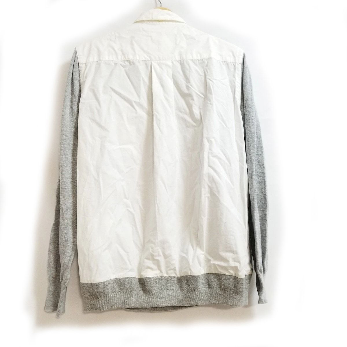 Sacai(サカイ) 長袖セーター サイズ2 M メンズ - SCM-017 グレー×白  
