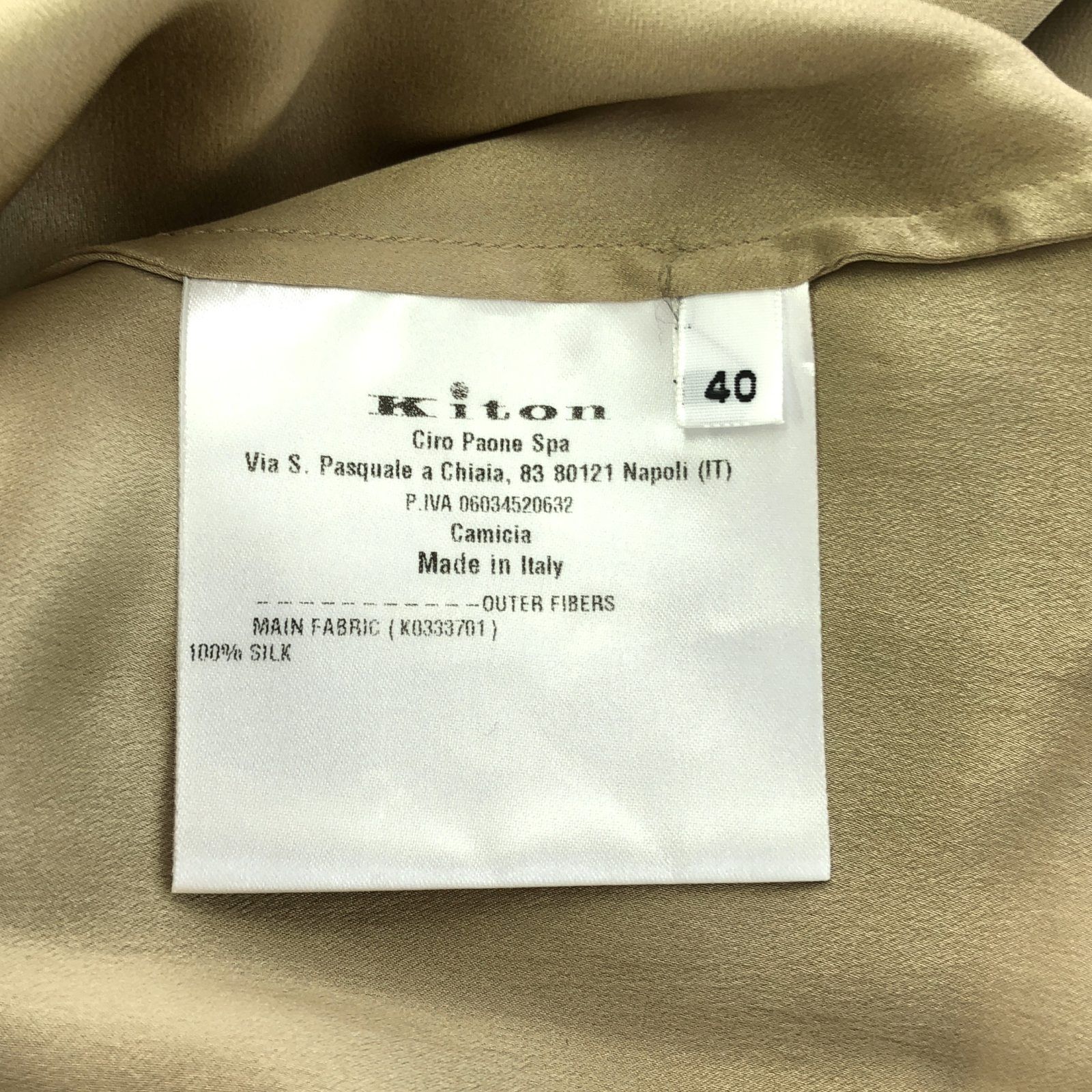 Kiton キートン ブラウス ブラウス リボン Kiton キートン ブラウス リボンタイ シルク100％ ボウタイブラウス