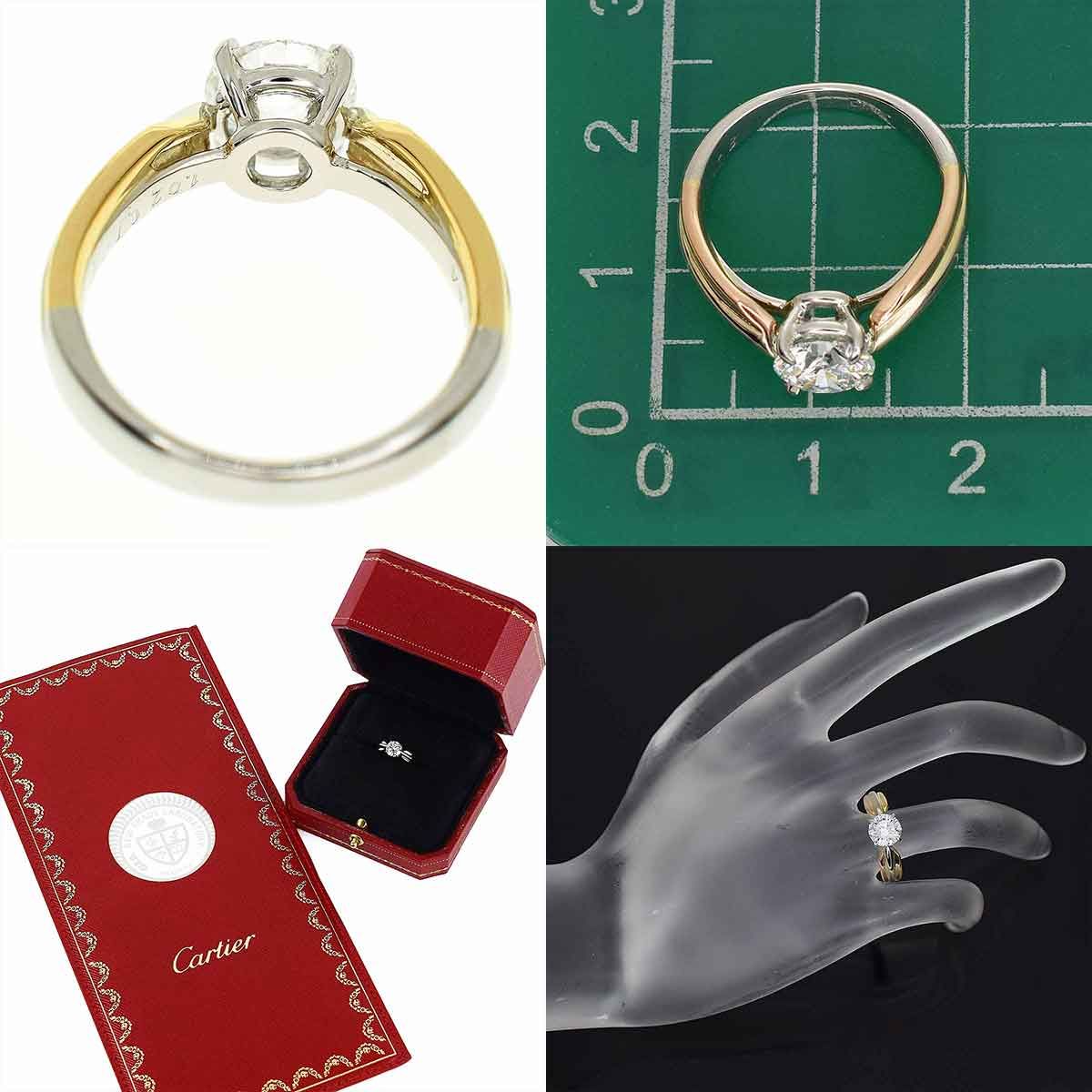 カルティエ　ソリテール　750 1996 67TL D0.3ct リング4.7g Cartier - Cartier カルティエ トリニティ ダイヤ(1.02ct G-VVS2