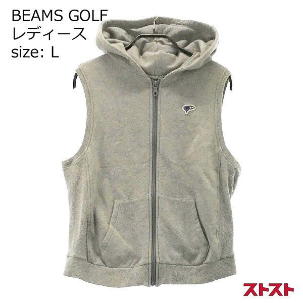 BEAMS GOLF ビームスゴルフ フード付 スウェット ジップベスト L