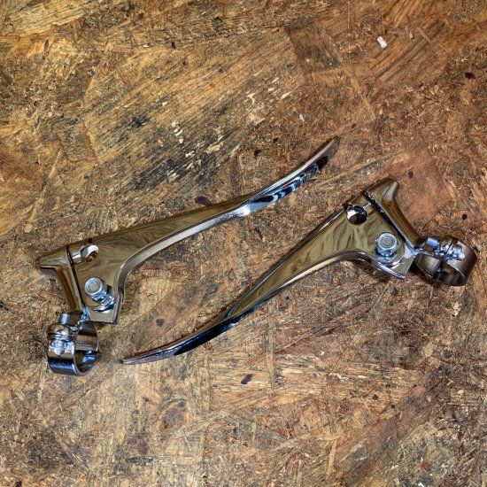 ハーレー 1インチ レバー シャープエンド ビンテージ トライアンフ チョッパ― カスタム ショベル パン WW83015_WW83016 BRIGHTFACE_UK