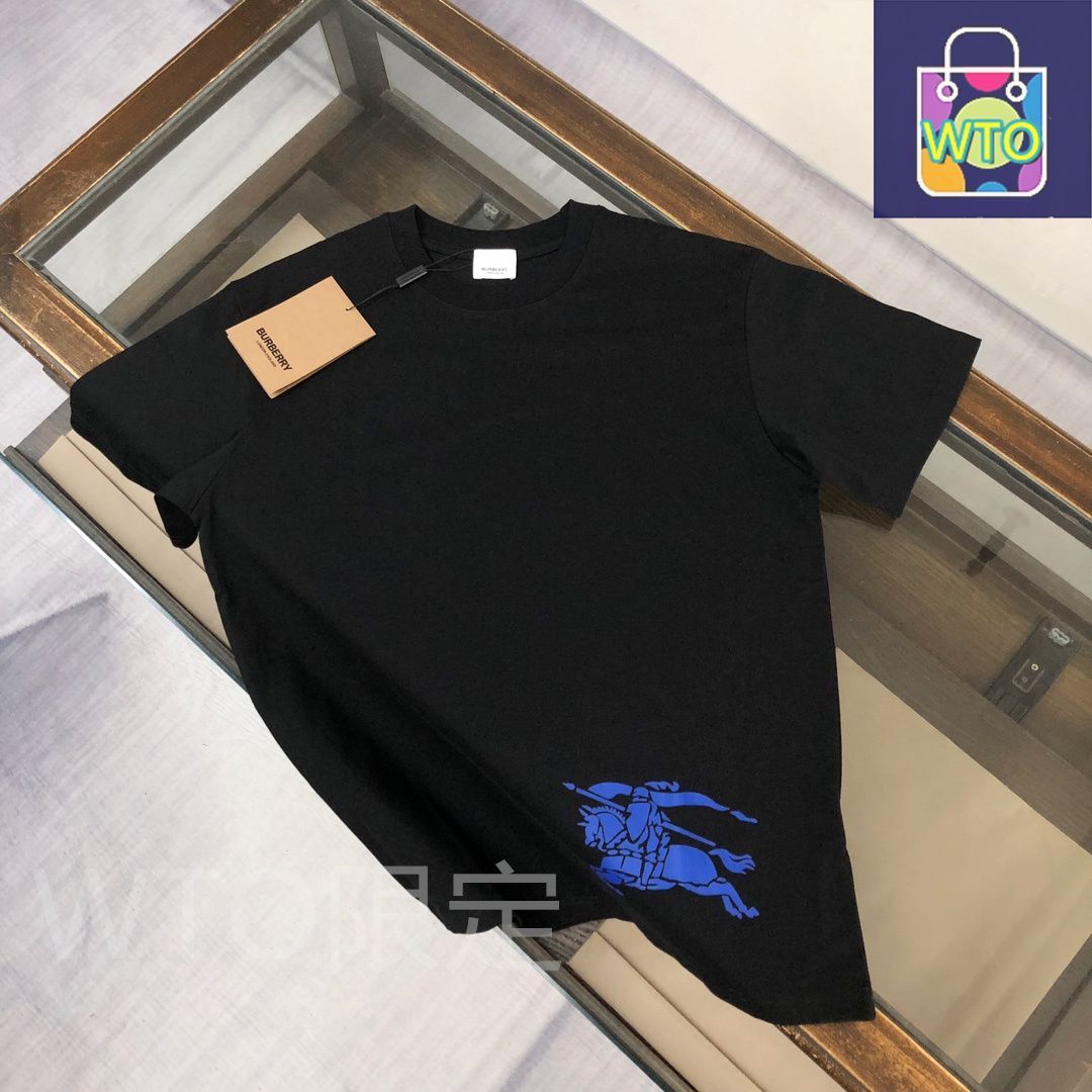 本日限定特価】Burberry 戦馬騎士プリント クルーネックTシャツ